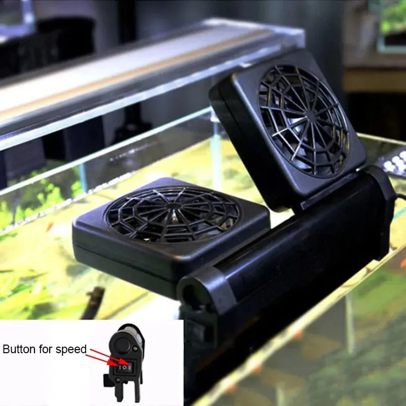 Aquarium Fish Tank Cooling Fan System Chiller Control Reduce Water Temperature 1/2/3/4 Fan Set Cooler Aquarium cooling fans