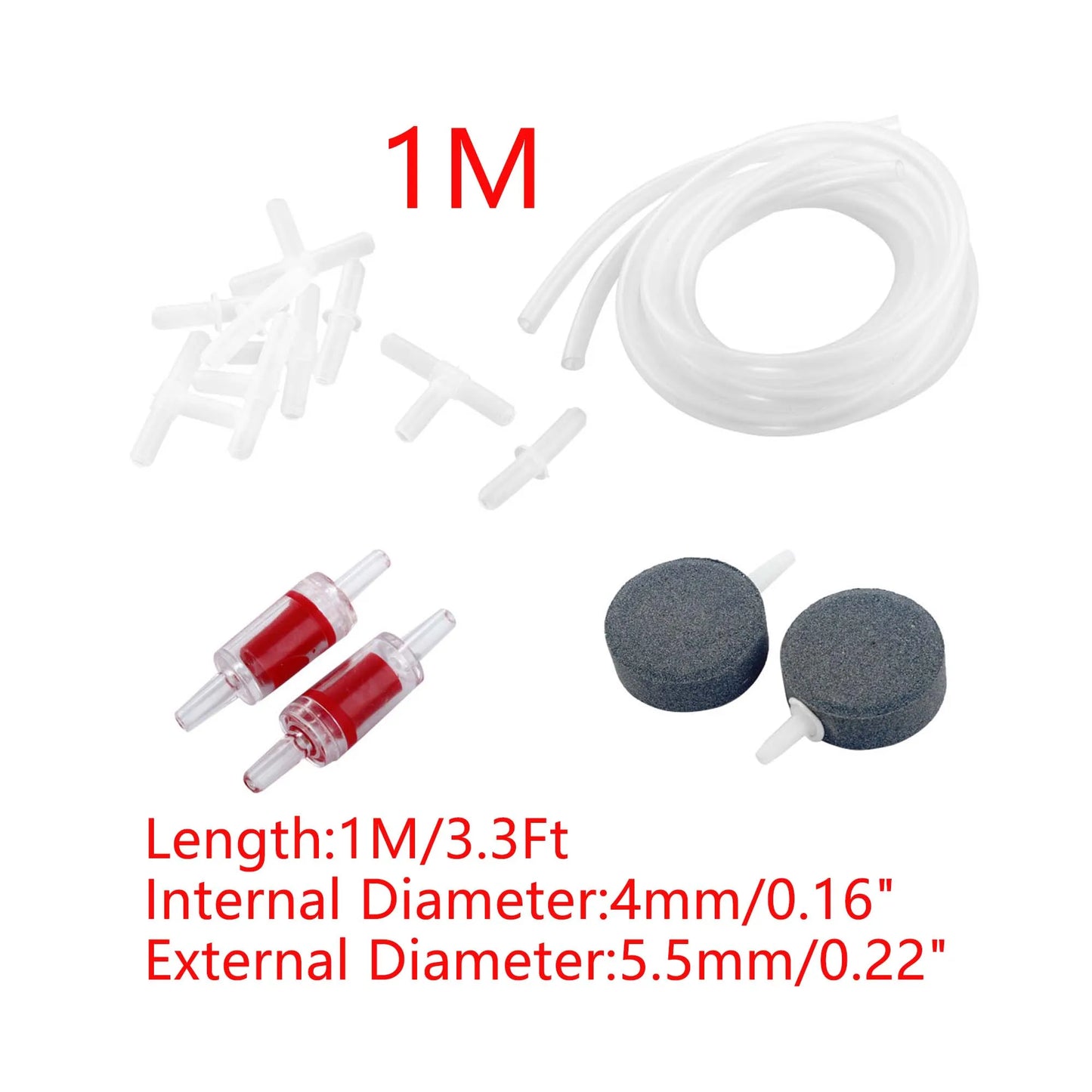 UXCELL Aquarium Silicone Tube Hose Connector ID 4mm Flexible Pipe Water Hose Connector Pump Parts Tools Fish Tank Accessories