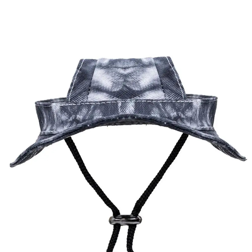 Dog And Cat Sun Hat Anti-strangle Hat Anti-fall Exposed Ears Adjustable Rope Buckle Bucket Hat Pet Supplies Colorful Large Size