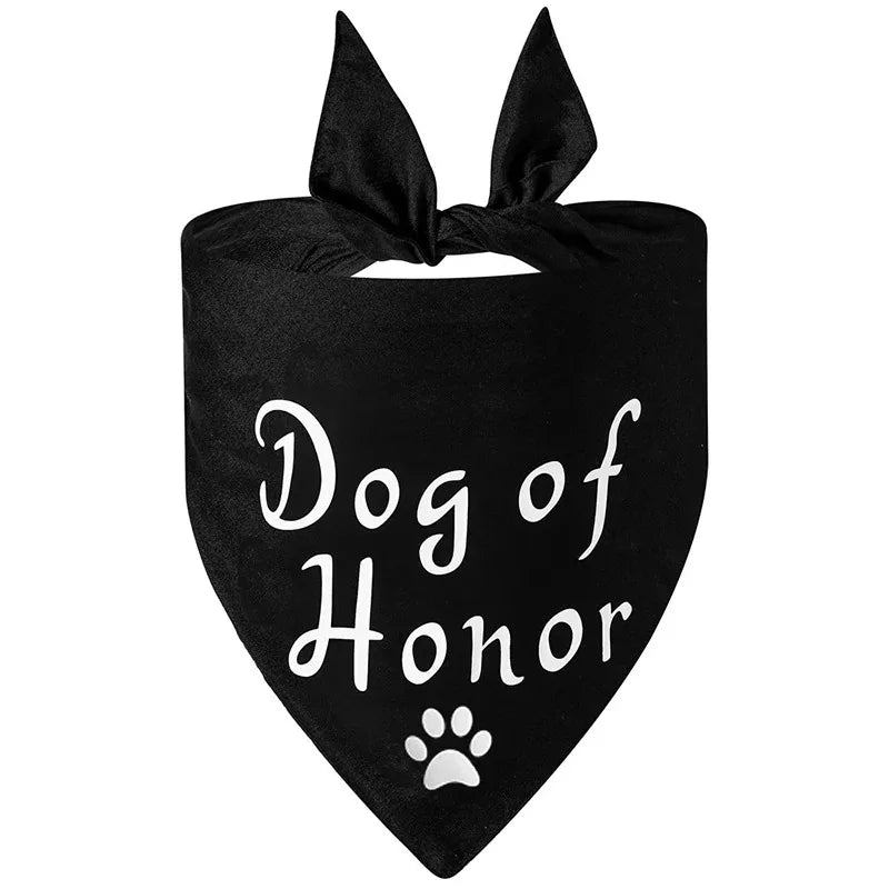 Dog Wedding Bandana Pet Triangle Bib White Scarf Neckerchief Engagement Announcemet She Said Yes My Humans are Getting Married