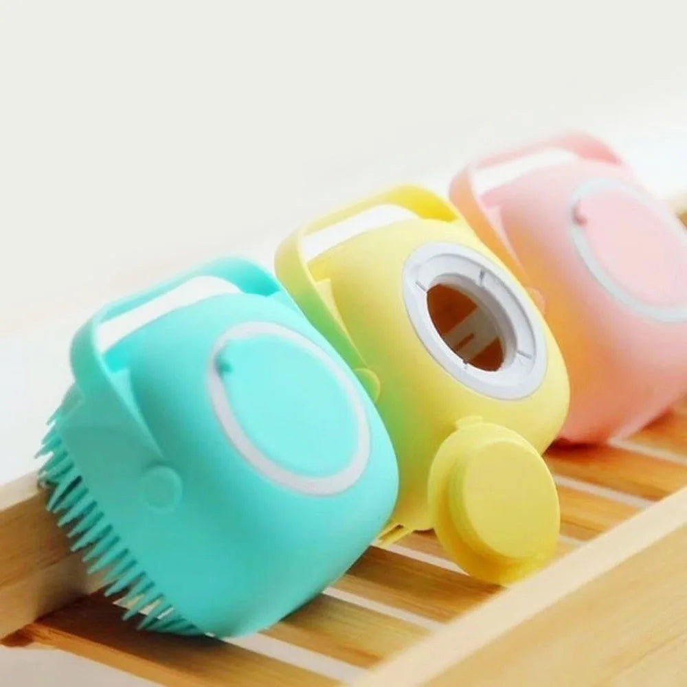 Pet Bath Brush Comfortable Super Soft Silicone Shampoo Massager Brush Comb for Dogs Cats Bathroom Dog Bath Brush Massage Gloves