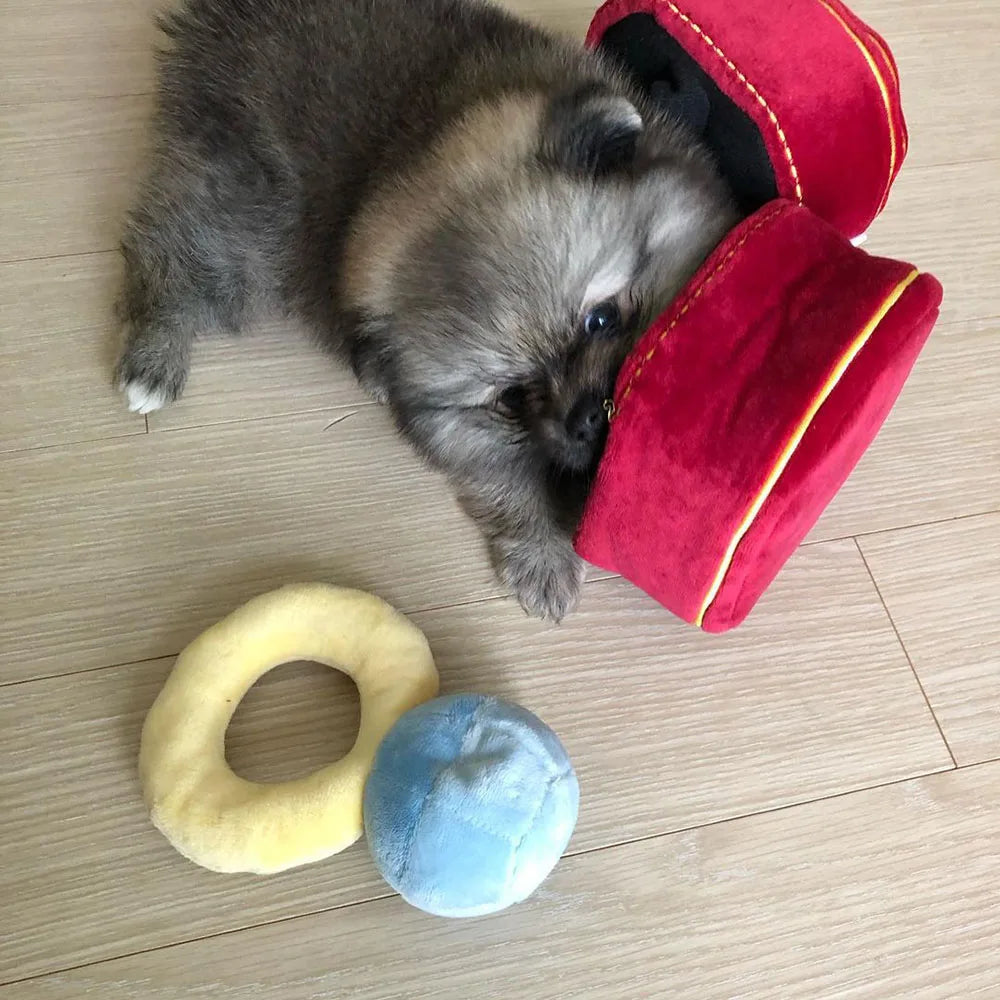Creative Ring Box Plush Toy Love Diamond Ring Case Stuffed Pet Chew Toy Sounds Puppies Kids Cute Soft Dog Bitter Interested Toys