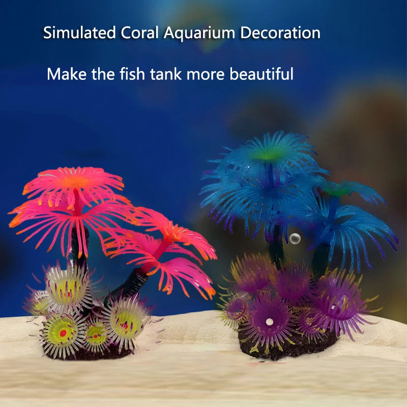 Artificial Underwater Coral Aquarium Fish Tank Simulation Decoration Aquarium Backgrounds Plants Water Grass Accessories Home