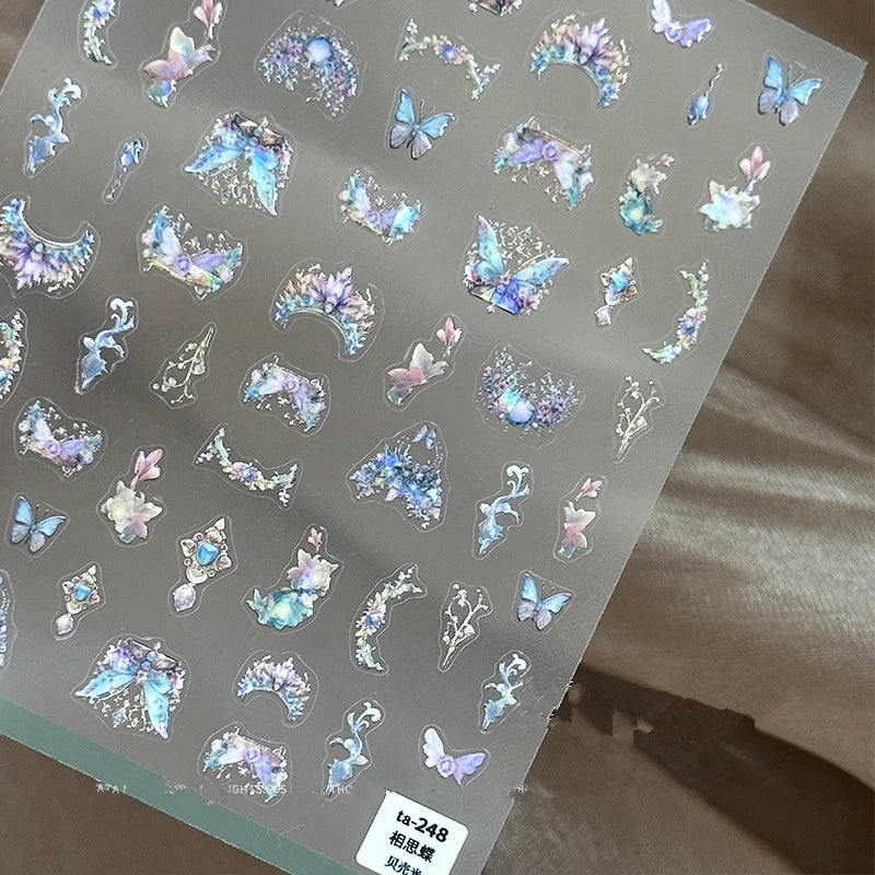 1pcs Cute Cat Claw 3D Jelly Relief Nail Stickers 3D Adhesive Stickers For Nails DIY Japanese Kawaii Slider Nail Art Decorations