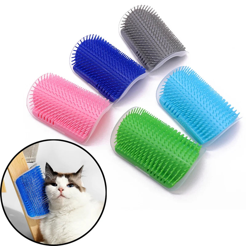 2/1PCS Pet Brush Comb Play Cat Toy Softer Cat Self Groomer Massage Comb with Catnip Face Scratcher for Kitten Puppy Cat Clean
