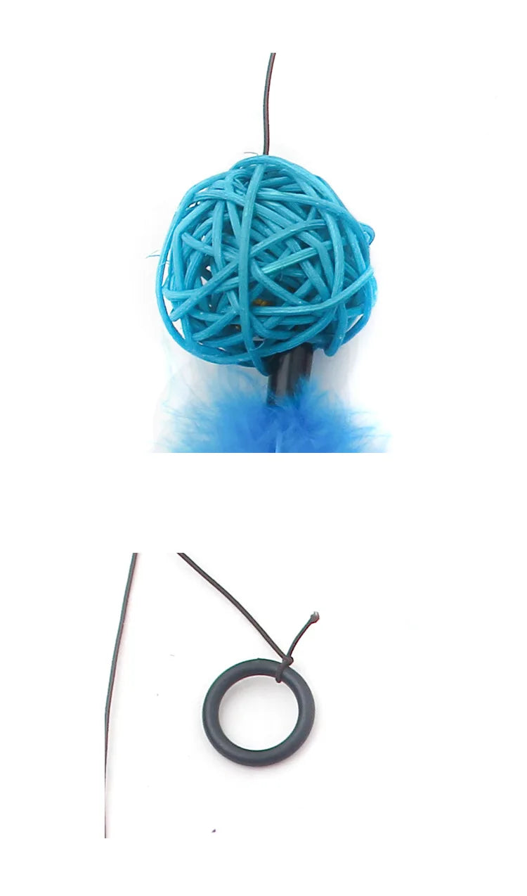 Cat Toy Cat Teaser Sticks Ring Cat Toys Rattan Ball Badminton Cat Cat Toys Cat Chewing Toys Funny Cat Stick Cat Cat Supplies