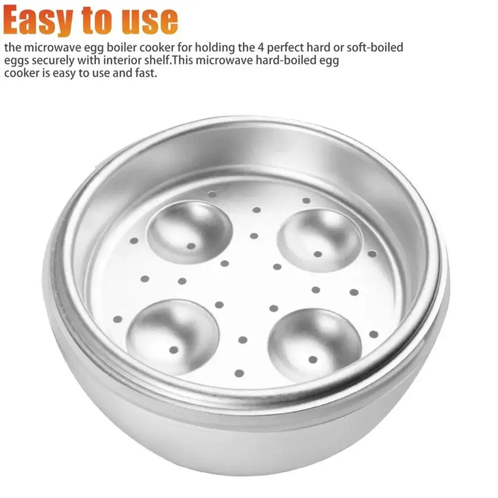 Microwave Oven Egg Steamer 1/4 Egg Capacity Prevent Evenly Kitchen Dumpling Burst Cooking Multifunctional Tool Quickly Heat J0Q5