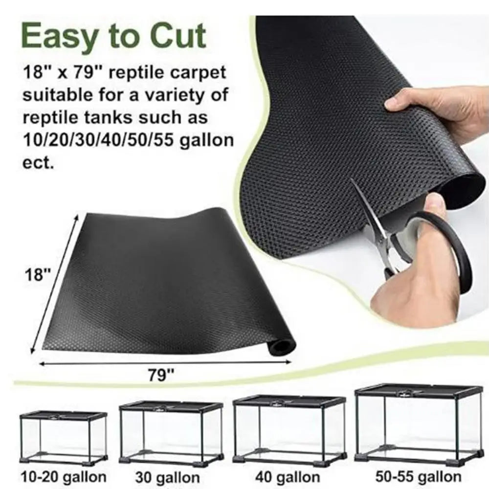 Reptile Carpet Anti-Slip Terrarium Liner Substrate Climbing Animals Breeding For Bearded Turtles Snakes Iguana Tortoises