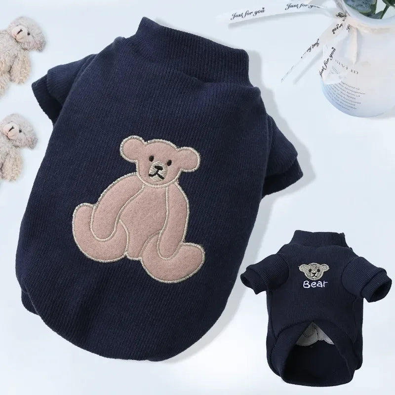 2023 New Spring Summer Pet Clothes Bear Pattern Sweater And Comfortable Puppy Clothes Teddy Hiromi For Small And Mid Sizes Dogs