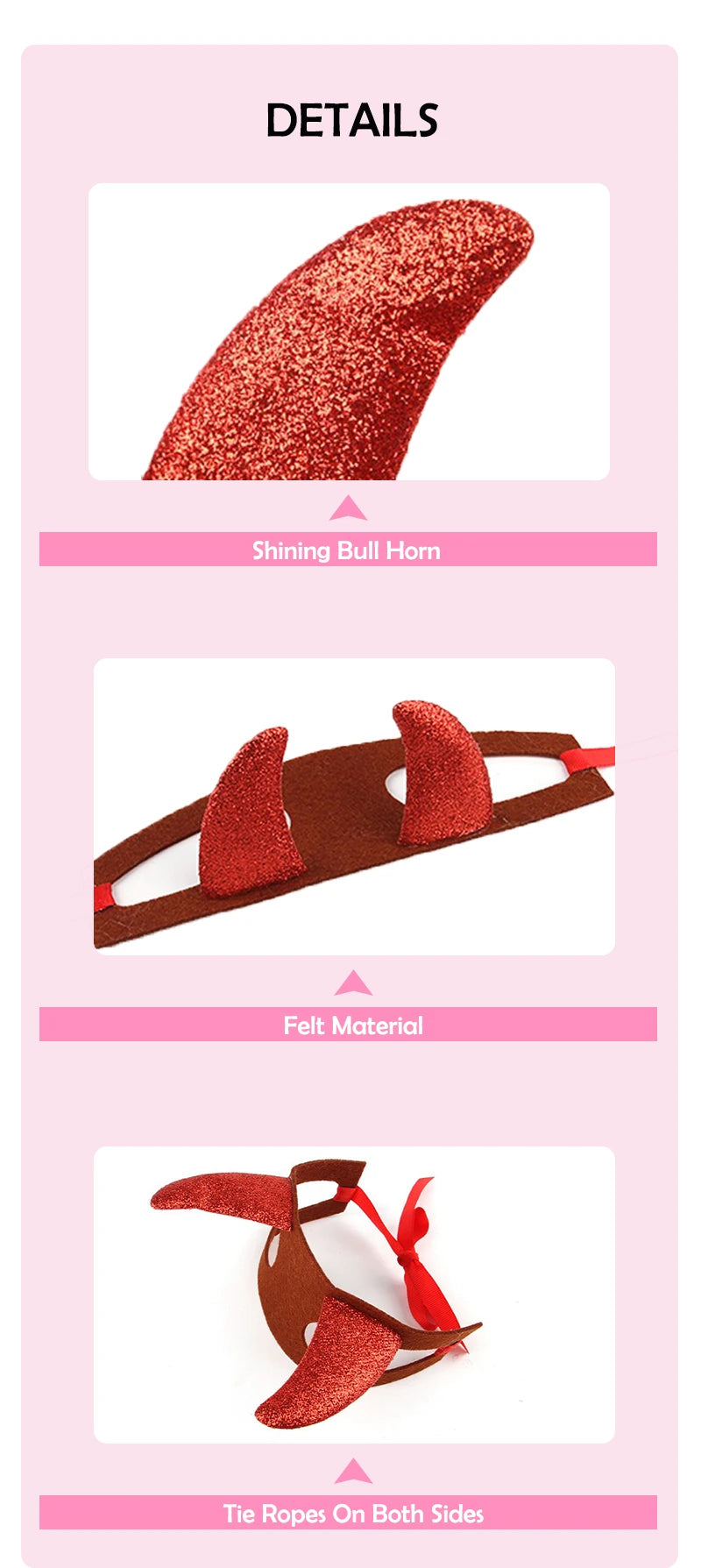 Halloween Ox Horn Headband for Cats Lovely Holiday Costume Pet Head Accessories Adjustable Chihuahua Kitten Decorate Products
