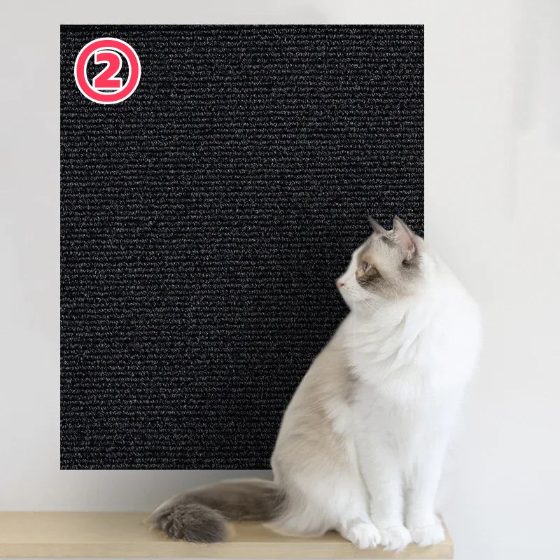 Wall Anti Cat Scratch Sofa DIY Cats Scratch Board Sofa Protection Paws Sharpen Trimmable Self-adhesive Carpet Cats Scratch Board