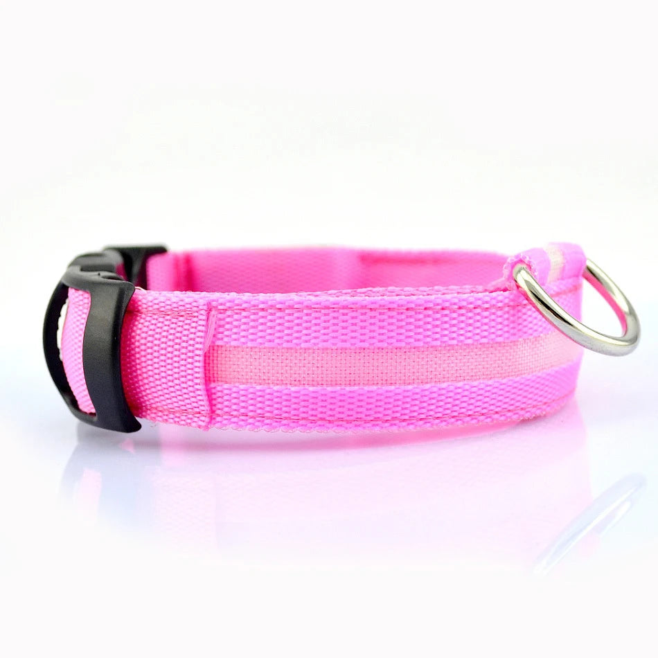 Light Up Dog Collar, Glow LED Dog Collar Flashing Night Walking Collar Waterproof for Small Medium Large Dogs