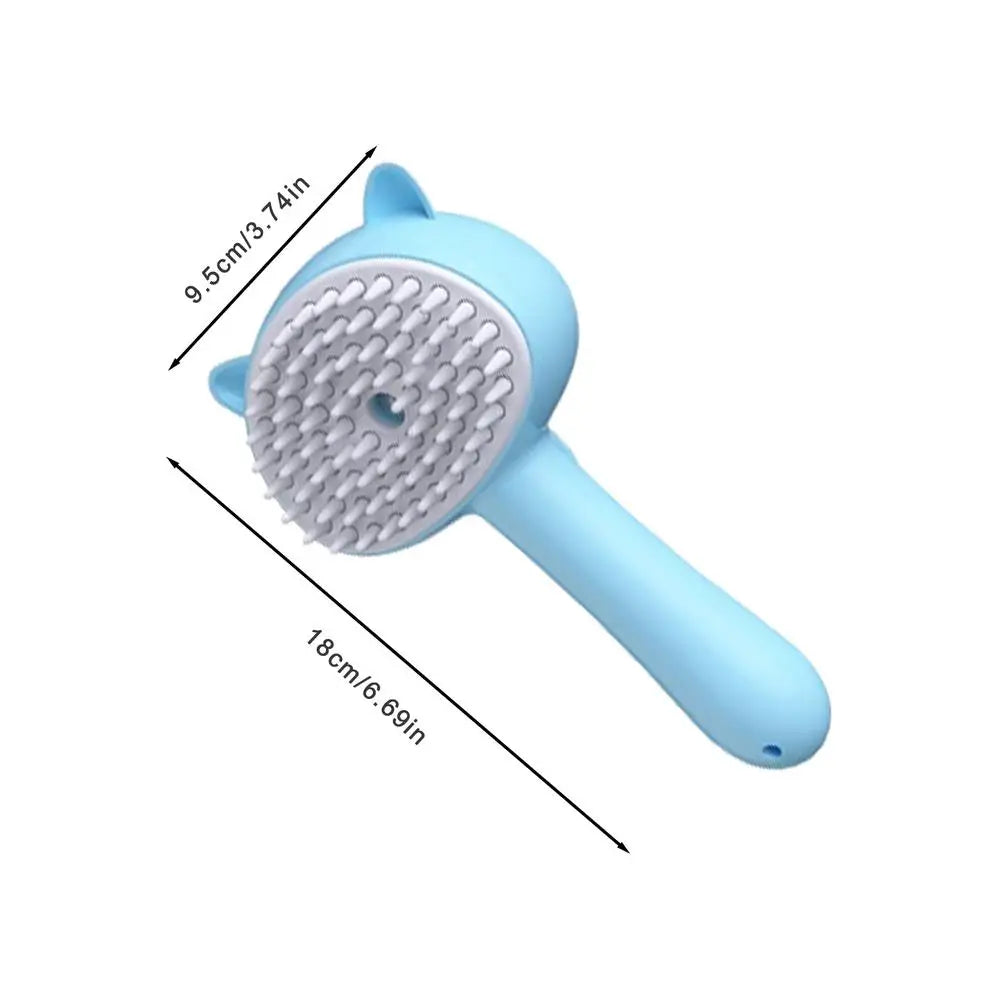 Steam Brush for Cats Rechargeable Handheld Electric Grooming Steam Brush Massage Brush with Ergonomic Handle 150mAh Battery