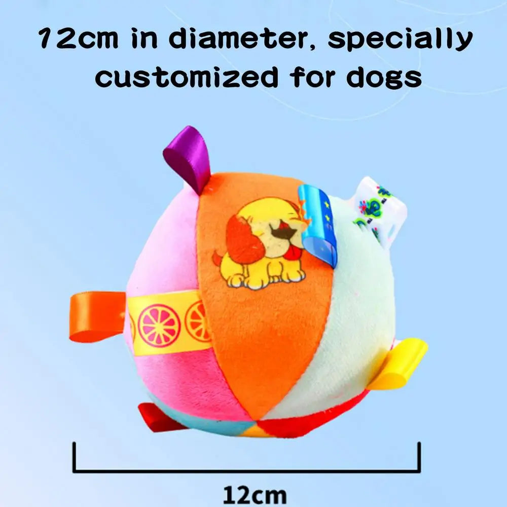 Squeaky Dog Toy Ball Cute Plush Ball Voice Teething Toys Pet Training Supplies Dog Sound Toys Soft Cleaning Chew Training Toys