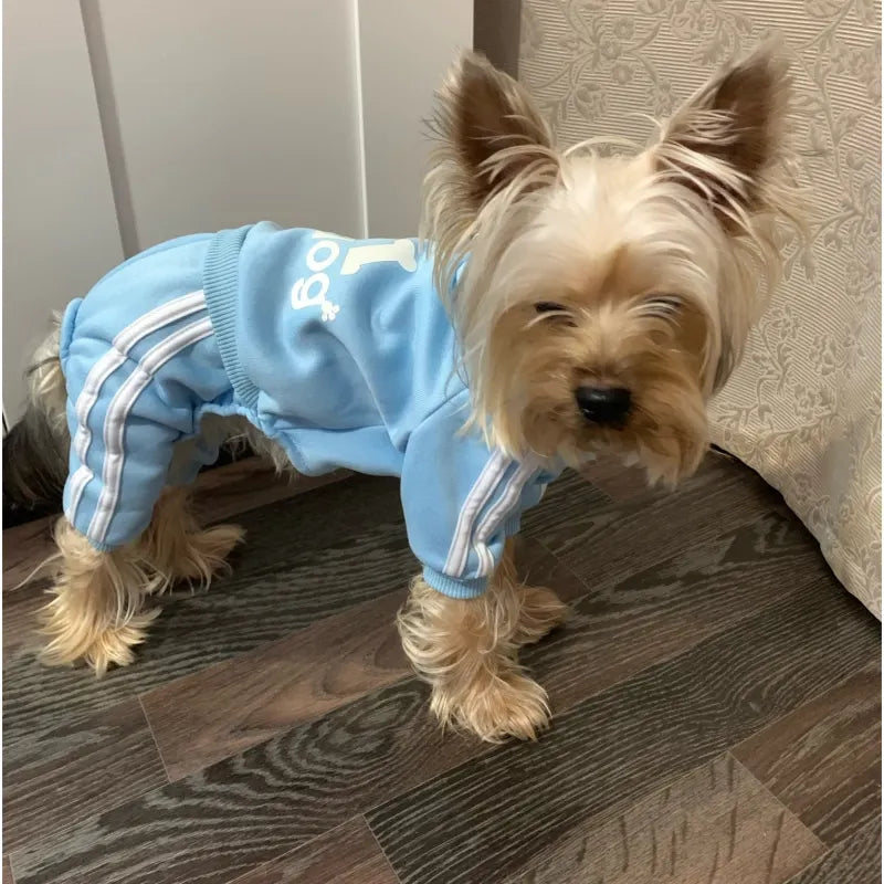 Spring Autumn Dog Clothes for Small Dogs Chihuahua Yorkie Bulldog Hoodies Puppy Sweatshirt Dog Tracksuit Jumpsuit Pet Sport Suit