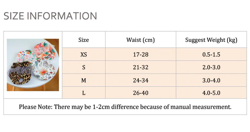 Floral Pet Dog Physiological Pants Cute Plaid Dress Lace Female Teddy Yorkshire Cats Shorts Breathable Cotton Small Dog Clothes
