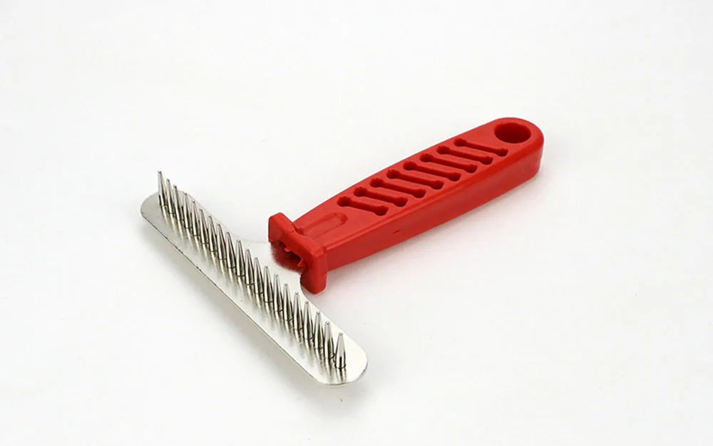 Dog Rake Deshedding Dematting Brush Comb Undercoat Rake for Dogs Cats Short Long Hair Pet Brushes Shedding with Double Row Pins