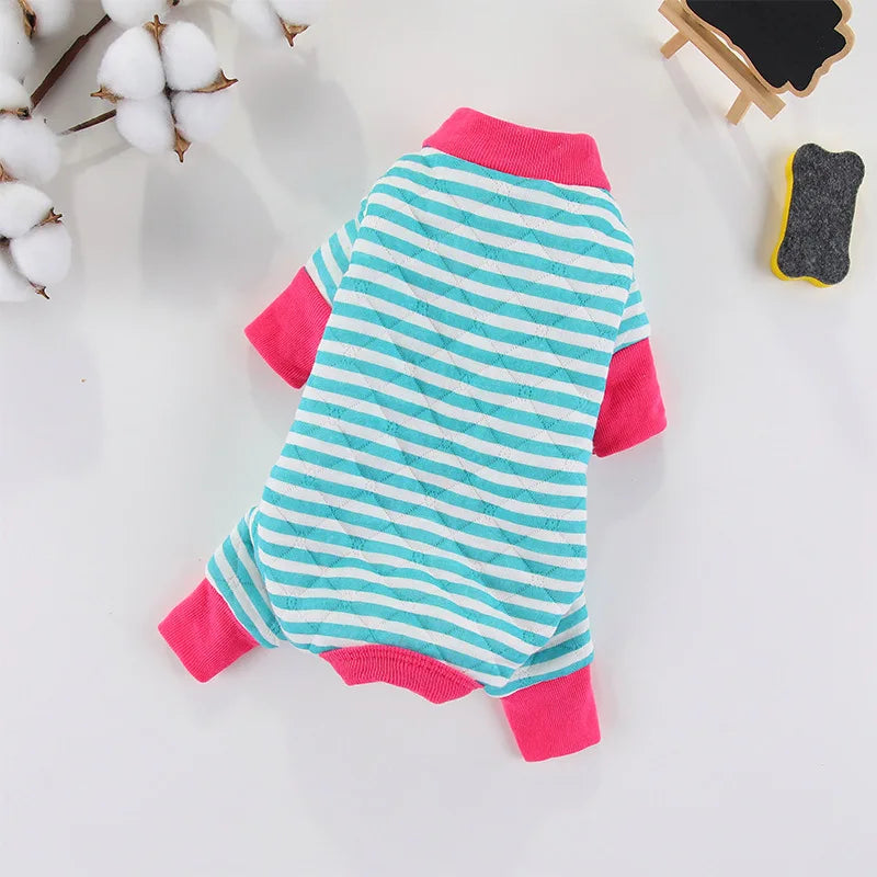 Winter Dog Jumper Small Dog Clothes for Small Dogs Pugs Outfits Clothes Dog Costume Yorkshire Terrier Chihuahua Stripe Hoodie
