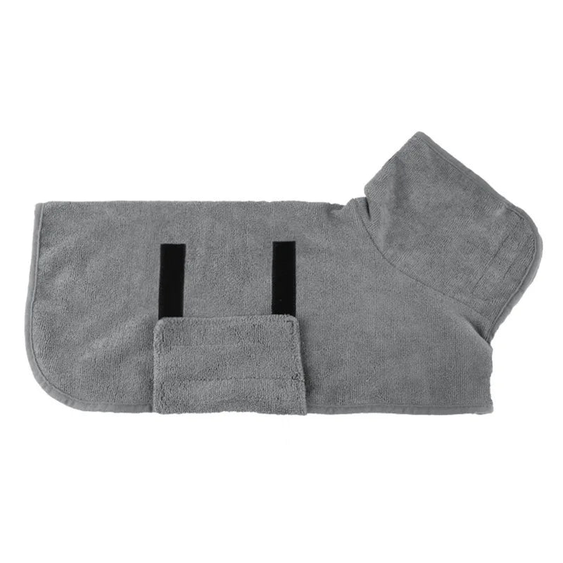 Dog Bathrobe Fast Drying Towel Microfiber Absorbent Soft Bath Robe Adjustable Towel Grooming Coat Dog grooming Pet Accessories