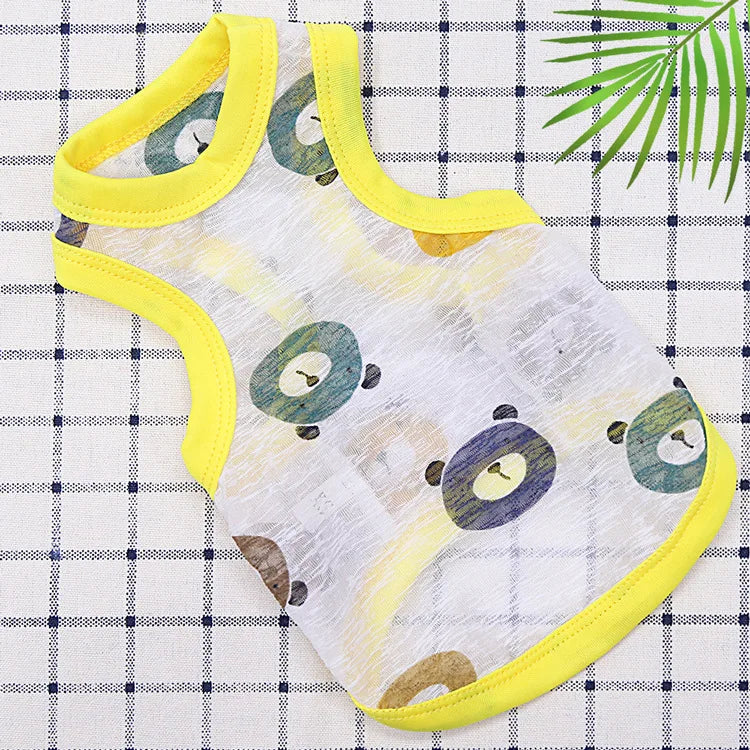 Pet Clothing Summer Sunscreen Cool Breathable Dog Vest Mesh Small Dog T-Shirt Outfit For Chihuahua Small Medium Dogs Accessories