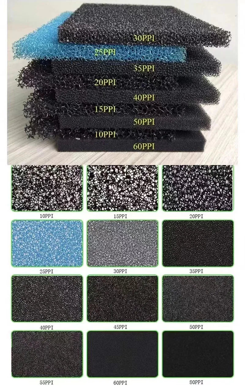 Cotton Aquarium Sponge Pad Filter in filter Practical Biochemical Fish Tank Spong Pond Black Foam Spong Aquarium Accessories