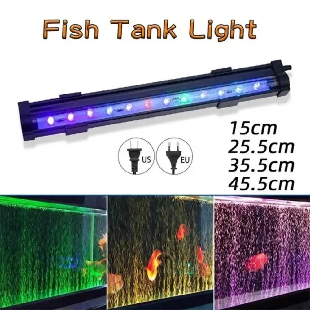 Fish Tank LED Bubble Light Colorful Light With Aquarium Remote Control Color Changing Bubble Light LED Diving Light Fish Tank