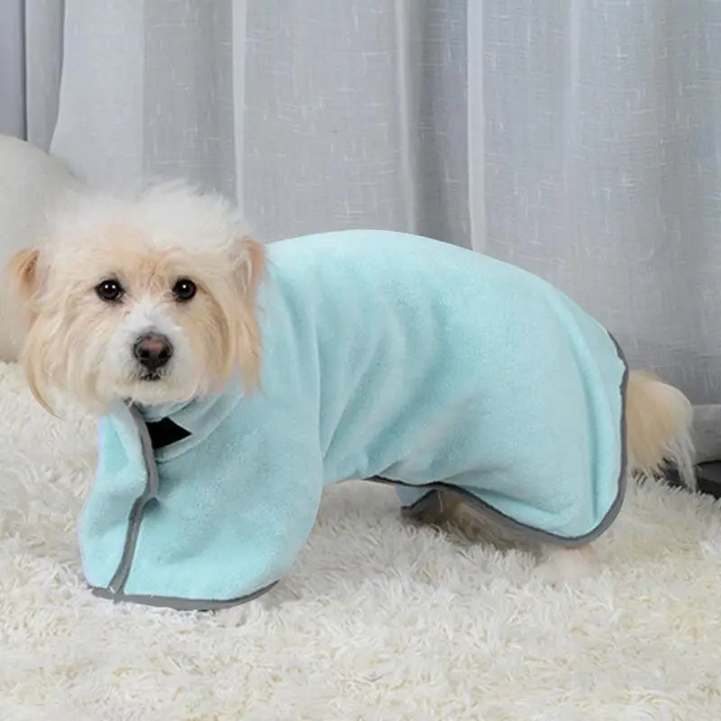 Dog Towel Wrap Dog Bath Towel Robe Super Absorbent Machine Washable Fast Drying Soft Lightweight Dog Drying Coat For Poodle