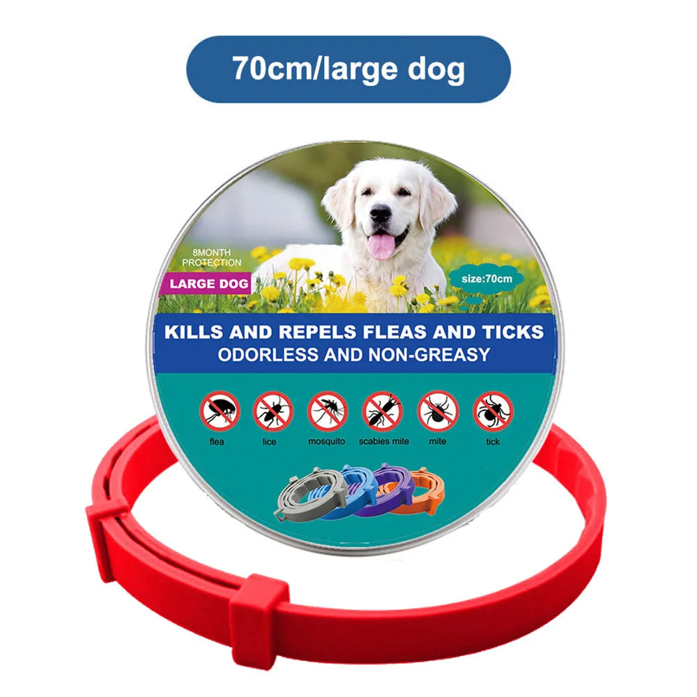 38cm 70cm Retractable Deworming Dog Cat Collar Pet Anti Flea Ticks Collar Repellent Mosquito Pet Collars for Cats Dogs Products