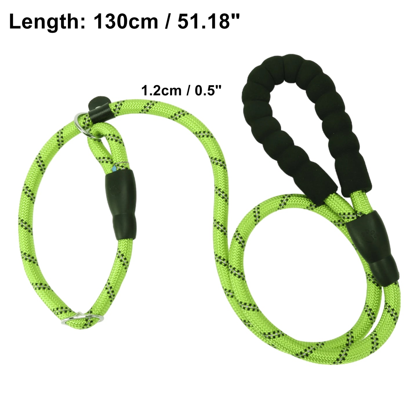 UXCELL Dog Leash Nylon Dog Leash Sponge Handle Reflective Rope for Small Medium Large Dogs Length 130cm 180cm Diameter 1.2cm