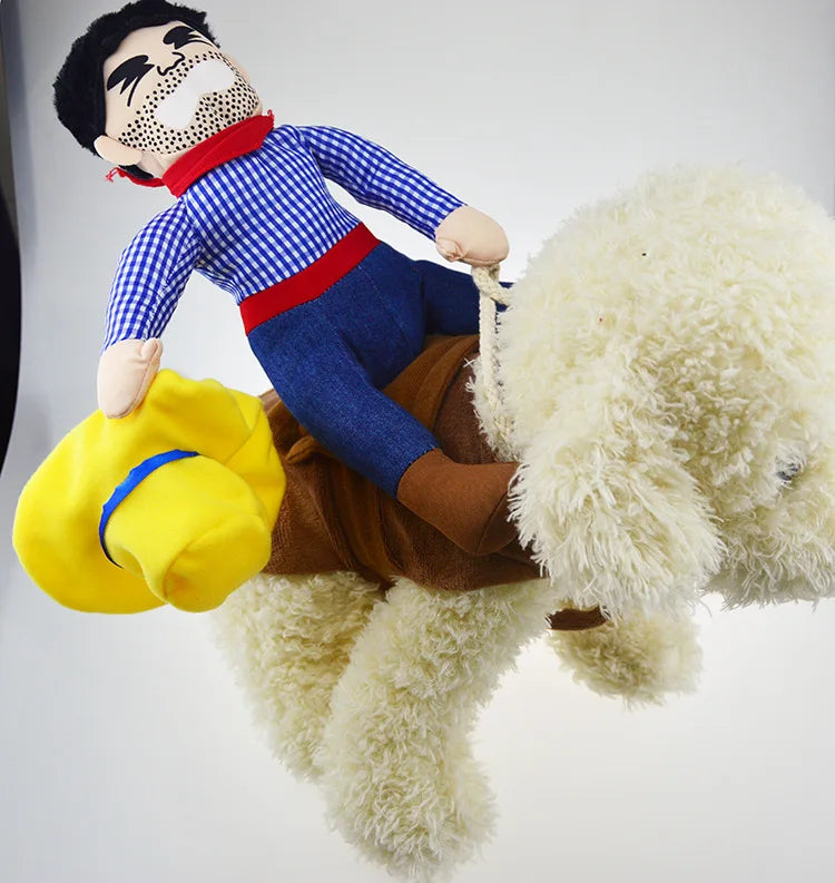 Pet Costume Dog Suit Cowboy Rider Style Dog Carrying Costume for Small Medium Large Dogs Halloween Clothes