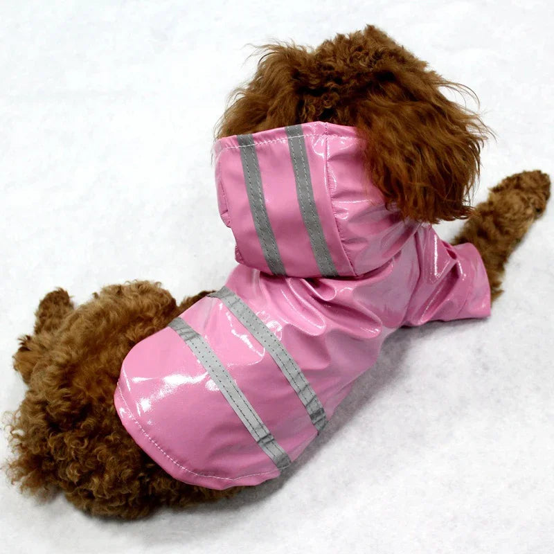 Dog Coat Waterproof PU Dog Raincoat for Small Dogs Cats Reflective Puppy Raincape Chihuahua Yorkies Pet Poncho dog raincoat