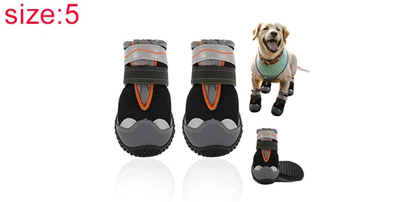 UXCELL 4pcs Summer Dog Shoes Breathable Mesh Dog Boots Paw Protectors for Hot Roads Outdoor Walking Pet Shoes Portswear