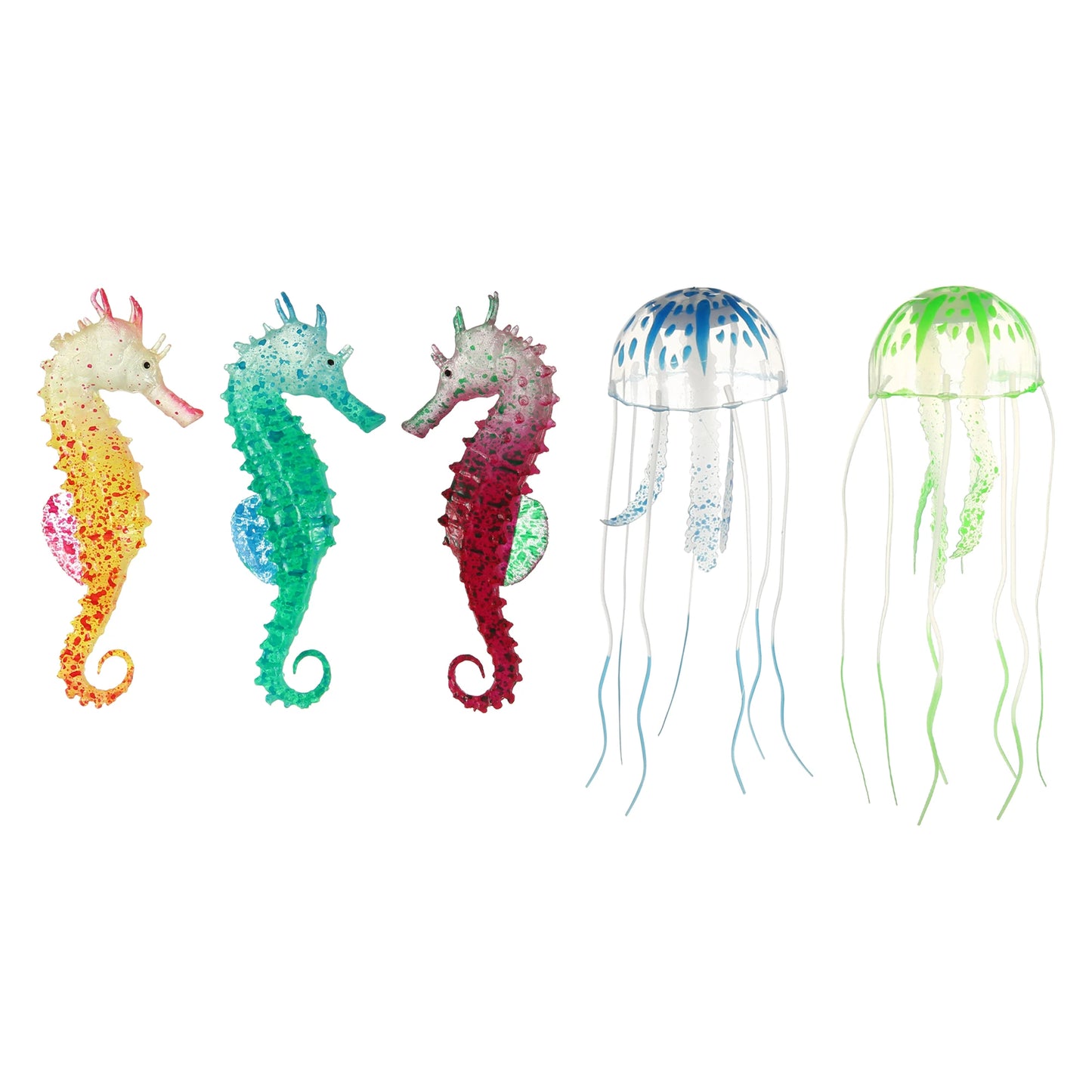 UXCELL Luminous Mushroom Plants Glowing Coral Plastic Artificial Aquarium Fluorescence Deco Ornament Fish Tank Accessories