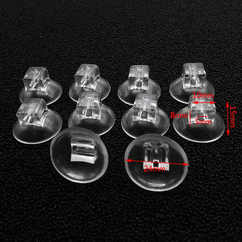 10Pcs Transparent Aquarium Suction Cup Air Tube Holder Sucker for Fish Tank Pump Oxygen Air Tube Fixing Clip Accessories New2022