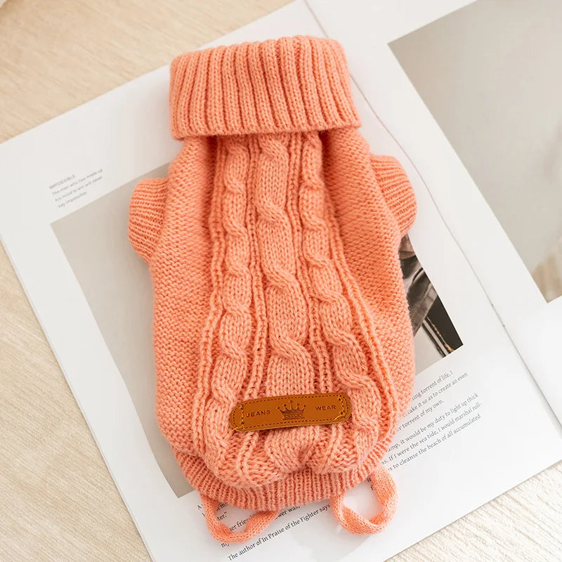 Winter Dog Sweater Pet Dog Clothes Chihuahua French Bulldog Costume Cute Dog Jersey Cat Coat Dog Overalls Puppy Knitted Sweater