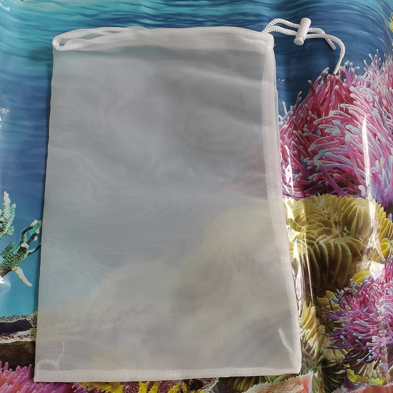 200 Mesh Nylon Filter Net Bag Acquarium Bio Ball Carbon Media Isolation Bags Food Filter Strainers Mesh Kitchen Strainer Bags