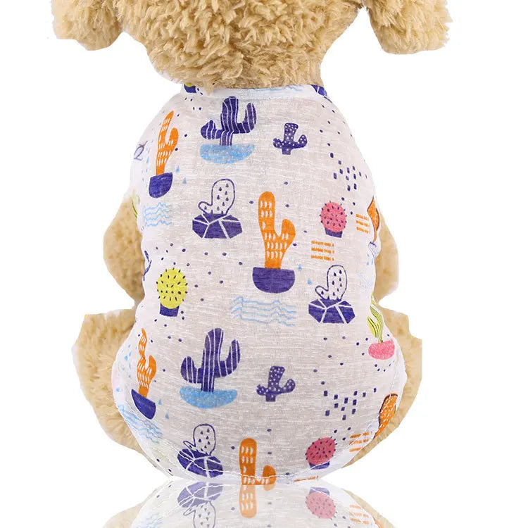 Pet Clothing Summer Sunscreen Cool Breathable Dog Vest Mesh Small Dog T-Shirt Outfit For Chihuahua Small Medium Dogs Accessories