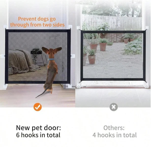 Pet Dog Fence Gate Safe Guard Safety Enclosure Folding Dog Fences Dog Gate The Ingenious Mesh Magic Pet Gate Pet Supplies