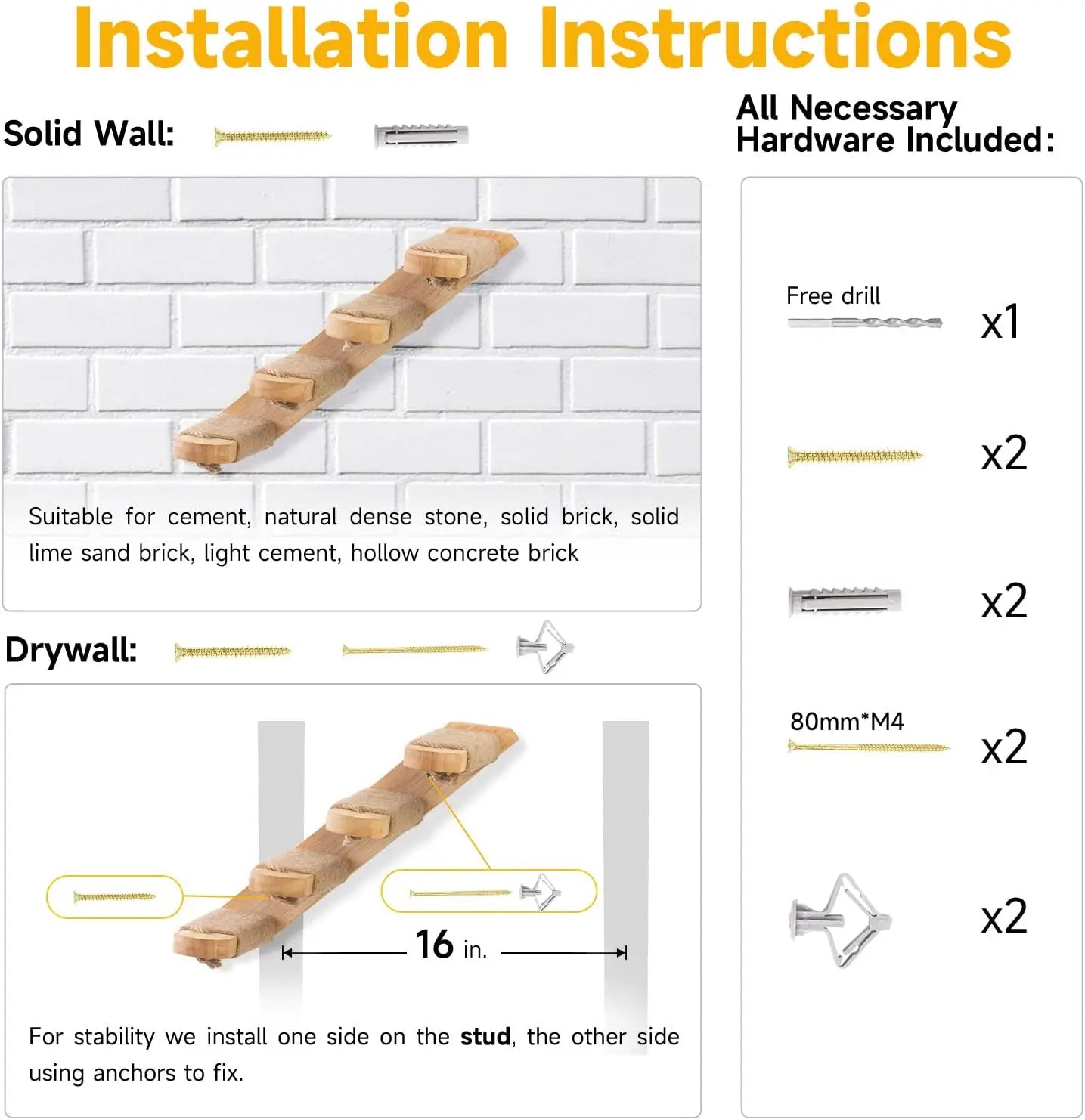 Cat Hammock Wall Mounted Wooden Scratcher Cat Climbing Shelves Kitty Beds Perches Stable Cats Wall Shelves For Sleeping Playing