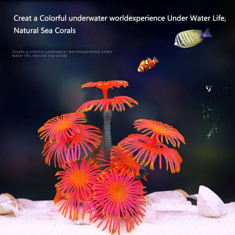 Artificial Underwater Coral Plastic Aquarium Fish Tank Simulation Decoration Aquarium Backgrounds Plants Water Grass Beautiful