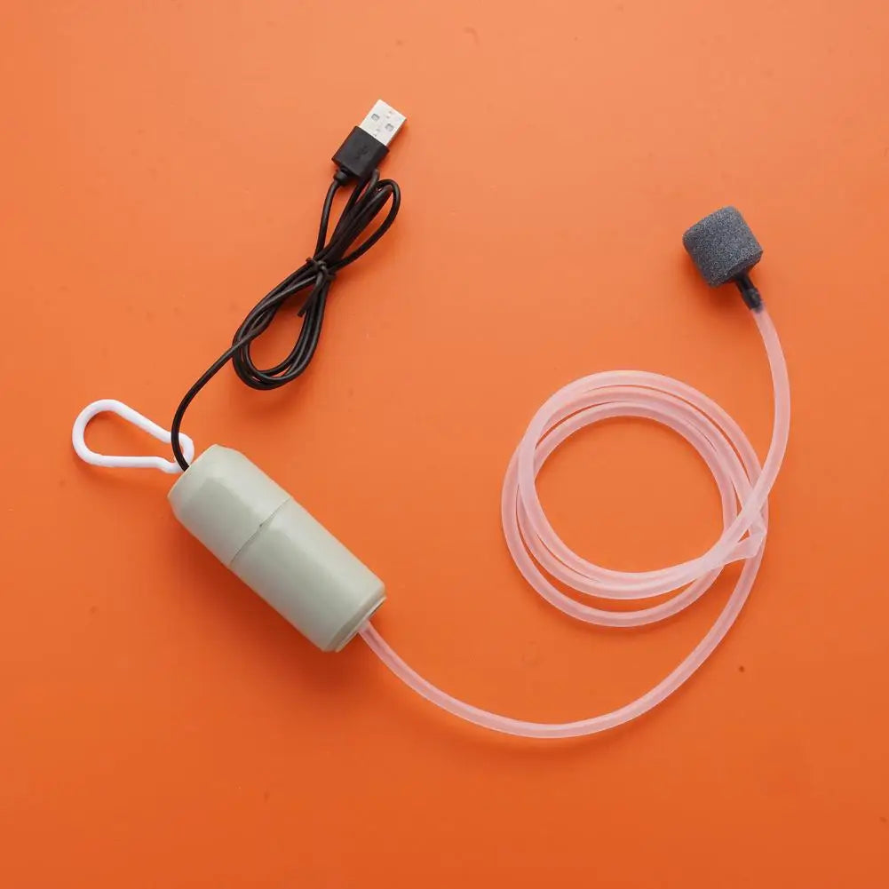 Aquarium Air Compressor Oxygen Refreshing Mini USB Oxygen Small Accessories 5V Aquarium Mini Oxygenator 1W Portable Pump E9M0