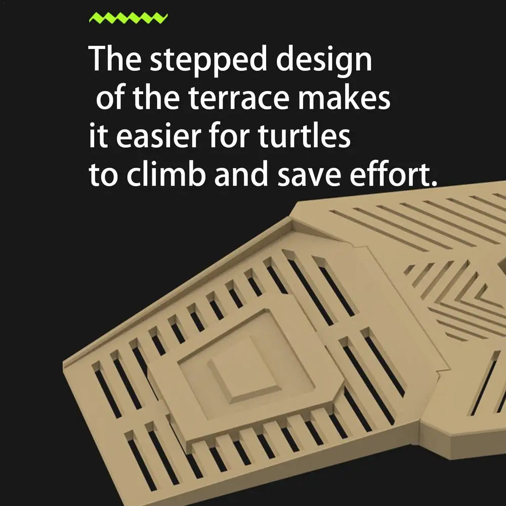 Turtle Docks For Basking Reptile Climbing Pier Detachable Tortoise Tank Dock Stable Turtle Basking Landscape With Feeding Area