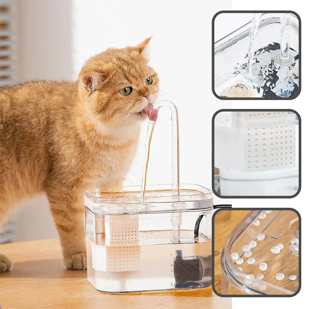 Cat Smart Drinking Fountain Automatic Circulation Large-capacity Water Tank Multiple Filtration Systems Safe And Hygienic USB Ch