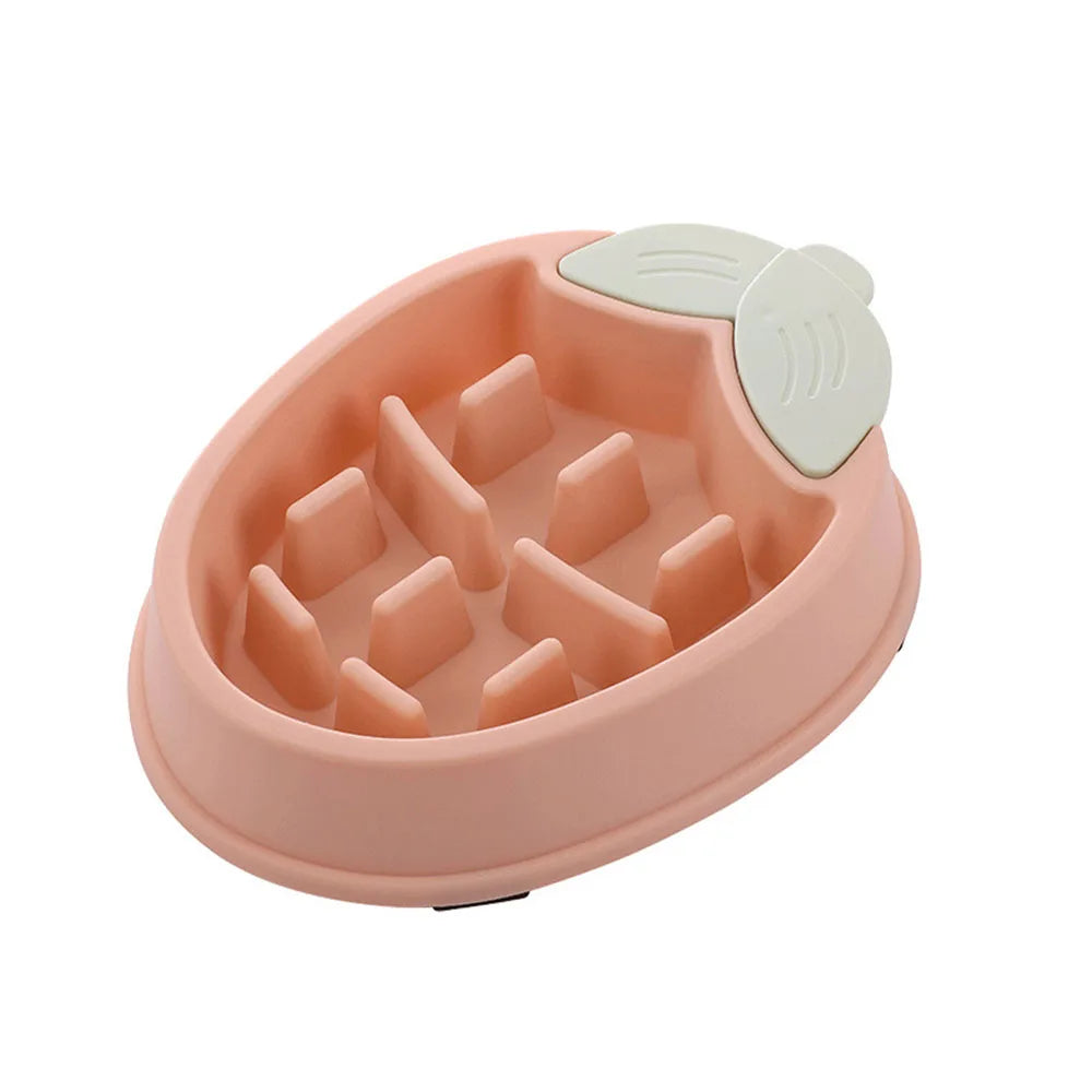 Slow Dog Bowl for Puppy Large Dogs Anti-Gulping Dog Slow Feeder Stop Bloat Slow Eating Pet Bowls Corn Peach Strawberry Pineapple