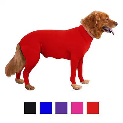 Four Feet Lightweight Pajamas Pure Dog Jumpsuits Tight Dog Coat Nursing Clothes Bodysuit For Small Medium Large Dogs Pet Costume