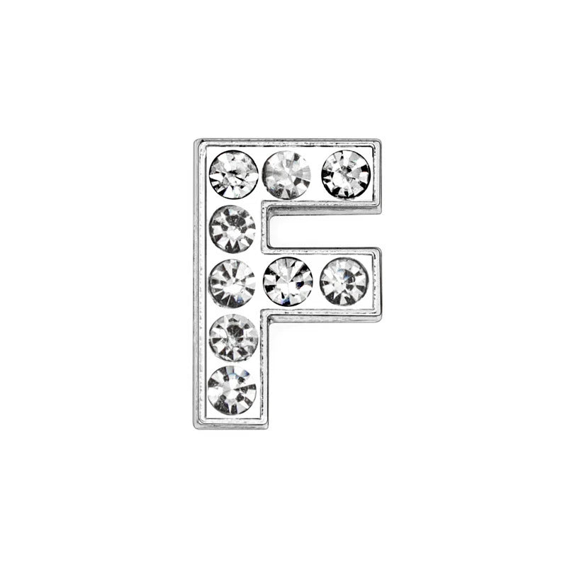 10mm Chrome Alloy Diamond Capital English Alphabet Jewelry Manual Diy Cat Claw Love Pet Collar Accessories