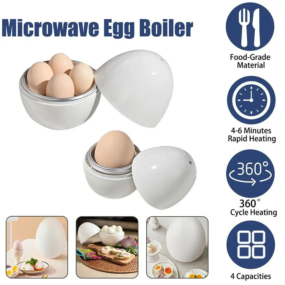 Microwave Oven Egg Steamer 1/4 Egg Capacity Prevent Evenly Kitchen Dumpling Burst Cooking Multifunctional Tool Quickly Heat J0Q5