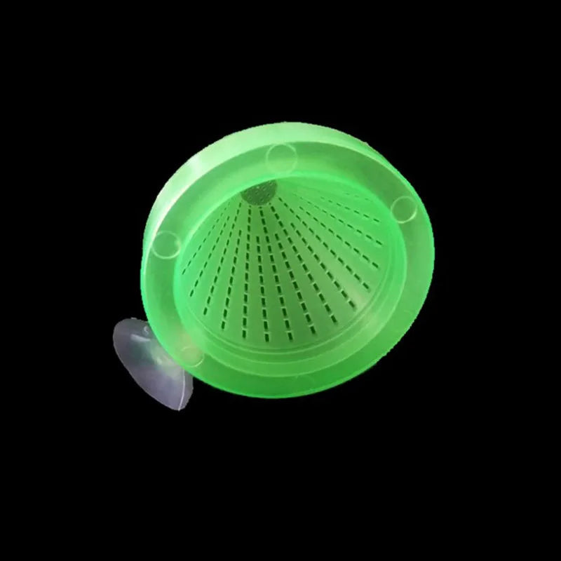 1pcs Plastic Feeder Set With Suction Cup For Aquarium Red Worm Feeding Fish Tank Cone Live Food Tapered Hopper Basket Supplies
