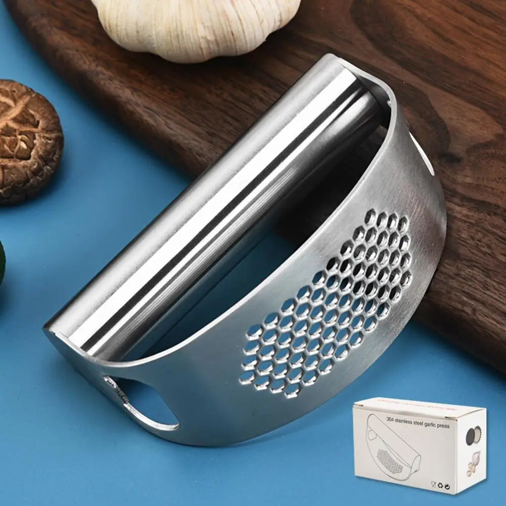Garlic Press Rocker Garlic Mincer Garlic Crusher With Peeler Comfortable Handle Garlic Chopper For Smash Garlic Kitchen Too J3B1