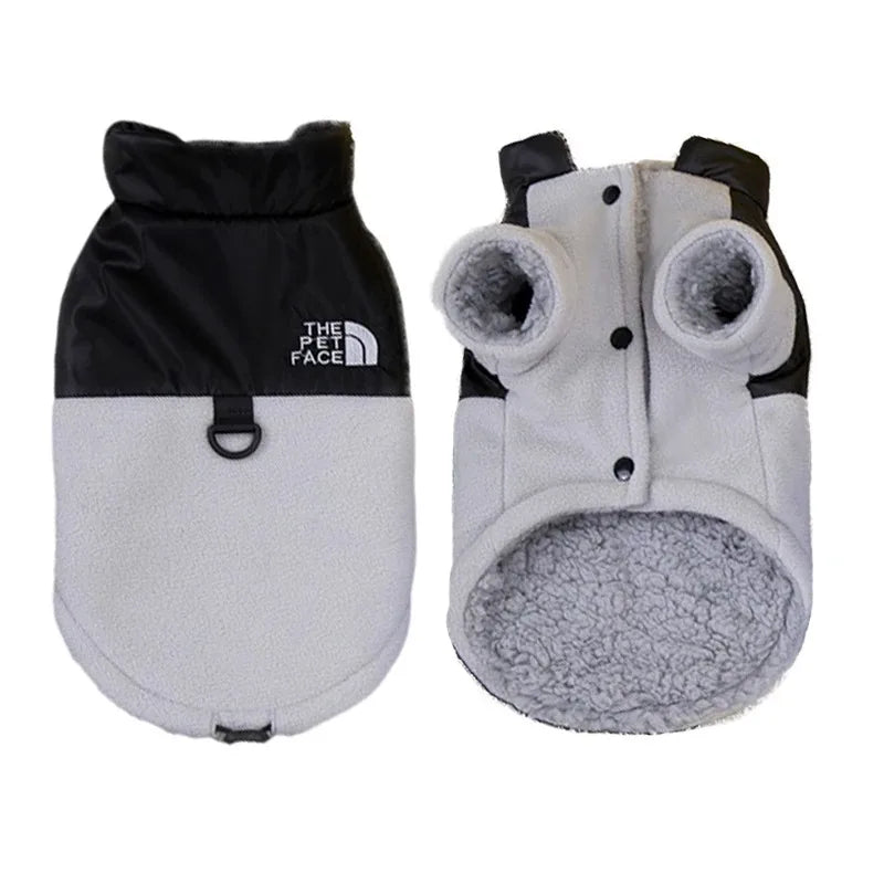 Fleece Dog Jacket Winter Warm Thicken Sherpa Lined Dog Coat for Small Dogs Beagle Puppy, Cold Weather Pet Apparel Winter Clothes